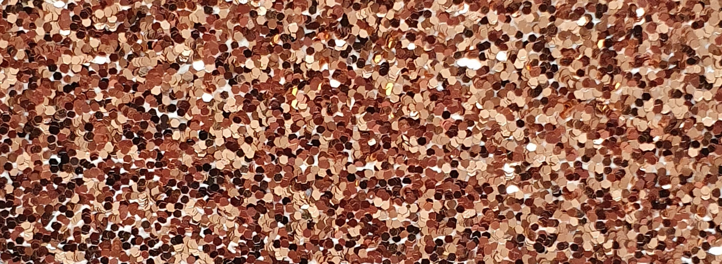 Metallic-Chips, Metallicflakes, Glitzerchips, Glitzerflocken, Einstreuchips, Glitter, Decoflakes in der Farbe Copper