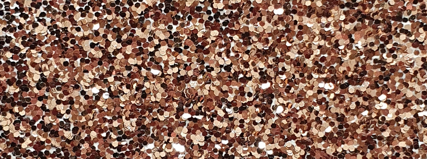 Metallic-Chips, Metallicflakes, Glitzerchips, Glitzerflocken, Einstreuchips, Glitter, Decoflakes in der Farbe Dark Copper