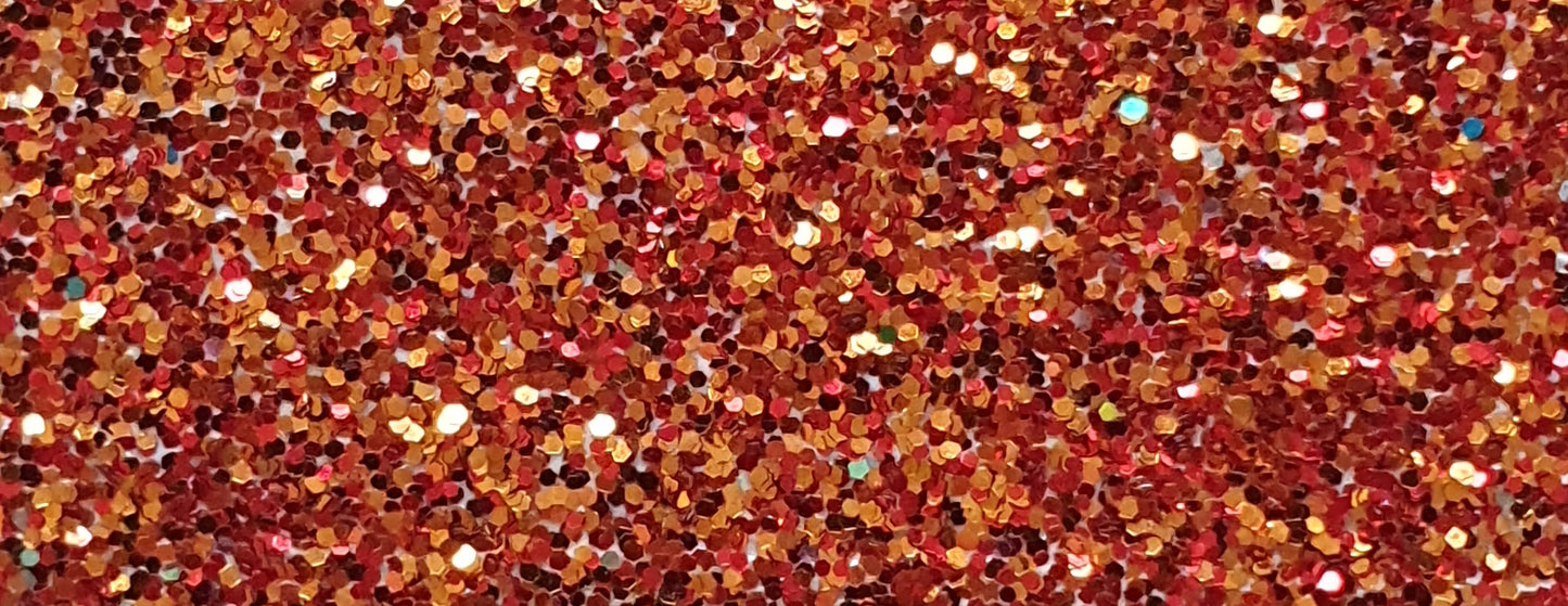 Metallic-Chips, Metallicflakes, Glitzerchips, Glitzerflocken, Einstreuchips, Glitter, Decoflakes in der Farbe Golden Orange