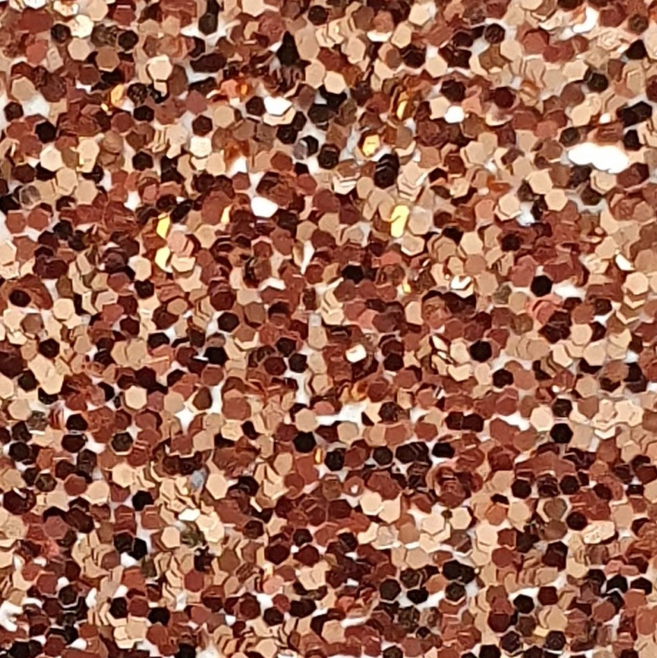Metallic-Chips, Metallicflakes, Glitzerchips, Glitzerflocken, Einstreuchips, Glitter, Decoflakes in der Farbe Copper