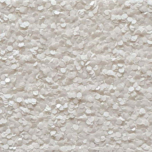 Metallic-Chips, Metallicflakes, Glitzerchips, Glitzerflocken, Einstreuchips, Glitter, Decoflakes in der Farbe Crystal White
